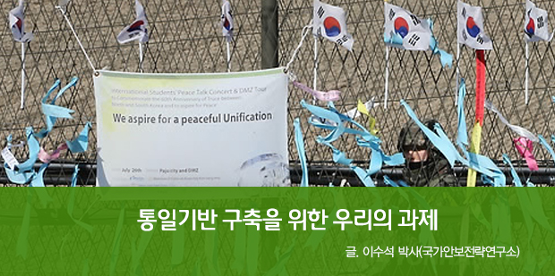 통일기반 구축을 위한 우리의 과제 글. 이수석 박사(국가안보전략연구소)