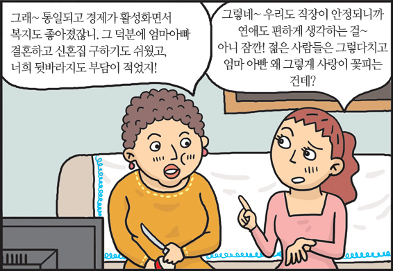 사랑이 꽃피는 통일 대한민국!