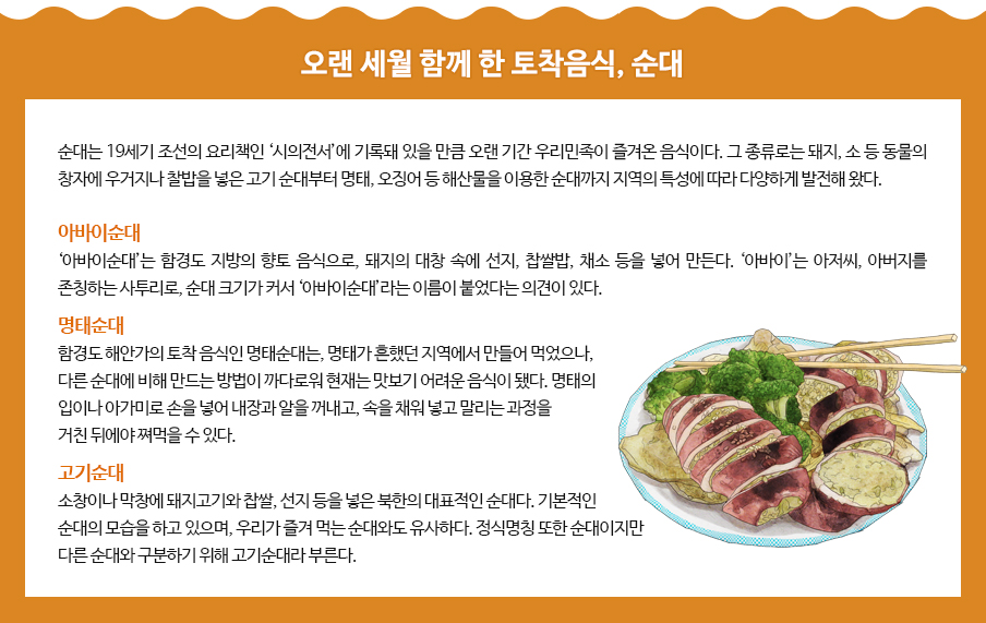 오랜 세월 함께 한 토착음식, 순대