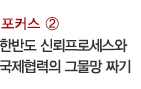 포커스 ② / 한반도 신뢰프로세스와 국제협력의 그물망 짜기